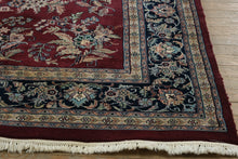 Load image into Gallery viewer, Bordeaux Rug with Navy Border - 8 x 10
