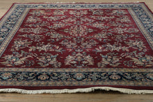Load image into Gallery viewer, Bordeaux Rug with Navy Border - 8 x 10
