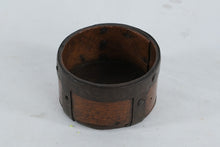 Load image into Gallery viewer, Antique Wooden &amp; Iron Barrel Band Measure – “Brocher 192 NT” Primitive Industrial Tool
