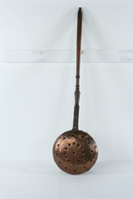 Load image into Gallery viewer, Antique European Copper Bed Warmer with Wooden Handle – Hand-Hammered Hearth Warming Pan
