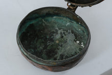 Load image into Gallery viewer, Antique European Copper Bed Warmer with Wooden Handle – Hand-Hammered Hearth Warming Pan
