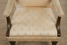 Load image into Gallery viewer, Upholstered Armchair with Bee Motif Fabric &amp; Solid Wood Frame
