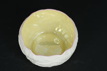 Load image into Gallery viewer, Vintage Belleek Ireland Creamer &amp; Sugar Bowl – Yellow Interior, Pink Handle
