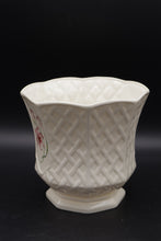 Load image into Gallery viewer, Belleek Country Trellis Cache Pot 2104 Fine Parian China Ireland
