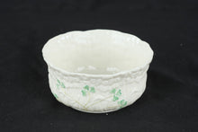 Load image into Gallery viewer, Belleek Shamrock Porcelain Round Trinket Bowl Ireland 4 5 Inch
