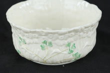 Load image into Gallery viewer, Belleek Shamrock Porcelain Round Trinket Bowl Ireland 4 5 Inch
