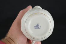 Load image into Gallery viewer, Belleek Ireland White Porcelain Cream Pitcher Embossed Floral Design
