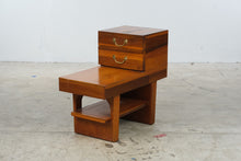 Load image into Gallery viewer, Bench Made Solid Wood Side Table Two Drawer Brass Hardware 30 x 15
