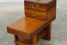Load image into Gallery viewer, Bench Made Solid Wood Side Table Two Drawer Brass Hardware 30 x 15
