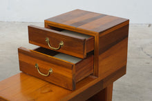 Load image into Gallery viewer, Bench Made Solid Wood Side Table Two Drawer Brass Hardware 30 x 15
