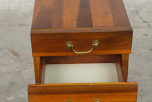 Load image into Gallery viewer, Bench Made Solid Wood Side Table Two Drawer Brass Hardware 30 x 15
