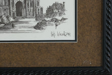 Load image into Gallery viewer, Original Framed Architectural Drawing Berliner Dom Signed Ink and Wash Artwork
