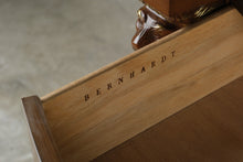 Load image into Gallery viewer, Bernhardt Empire Style Burl Wood Bachelor’s Chest with Marble Top and Lion Carvings
