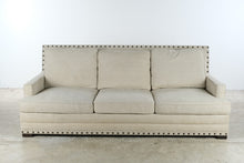 Load image into Gallery viewer, Bernhardt Beige Upholstered Sofa with Nailhead Trim I
