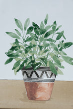 Load image into Gallery viewer, Beth Grove Original Watercolor Potted Plant Botanical Framed Art
