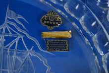 Load image into Gallery viewer, Beyer W Germany 24% Lead Crystal Plate – Etched Tall Ship – Scalloped Rim – With Original Box
