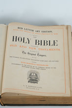 Load image into Gallery viewer, Antique Holy Bible – Red Letter Art Edition by C.H. Robinson &amp; Co., Charlotte NC – Pictorial Family Bible c.1905–1920 – Ships Free
