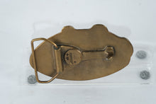 Load image into Gallery viewer, “Big Sky Country Montana” Brass Belt Buckle – Western Deer &amp; Mountain Design
