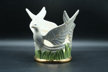 Load image into Gallery viewer, Dove Figural Candle Holder w/ Removable Insert, Iridescent Pearl Glaze &amp; Gold Base – Andrea by Sadek Style
