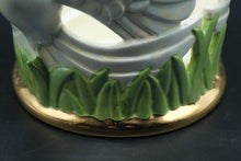 Load image into Gallery viewer, Dove Figural Candle Holder w/ Removable Insert, Iridescent Pearl Glaze &amp; Gold Base – Andrea by Sadek Style
