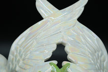 Load image into Gallery viewer, Dove Figural Candle Holder w/ Removable Insert, Iridescent Pearl Glaze &amp; Gold Base – Andrea by Sadek Style
