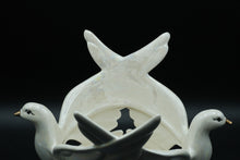 Load image into Gallery viewer, Dove Figural Candle Holder w/ Removable Insert, Iridescent Pearl Glaze &amp; Gold Base – Andrea by Sadek Style
