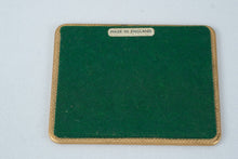 Load image into Gallery viewer, Vintage English Bird and Floral Coasters Set of 7 Green Felt Back Gold Trim
