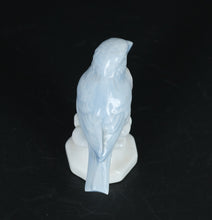 Load image into Gallery viewer, Vintage Savaria Porzellan Bird Figurine – Western Germany Blue &amp; Pink Songbird on Pedestal
