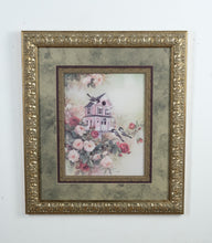 Load image into Gallery viewer, &quot;Victorian Birdhouse Garden&quot; – Signed &amp; Numbered Lena Liu Print in Ornate Gold Frame
