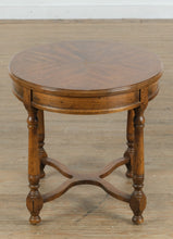 Load image into Gallery viewer, Drexel Bishopgate English Tudor Style Oval Side Table with Pull-Out Tray

