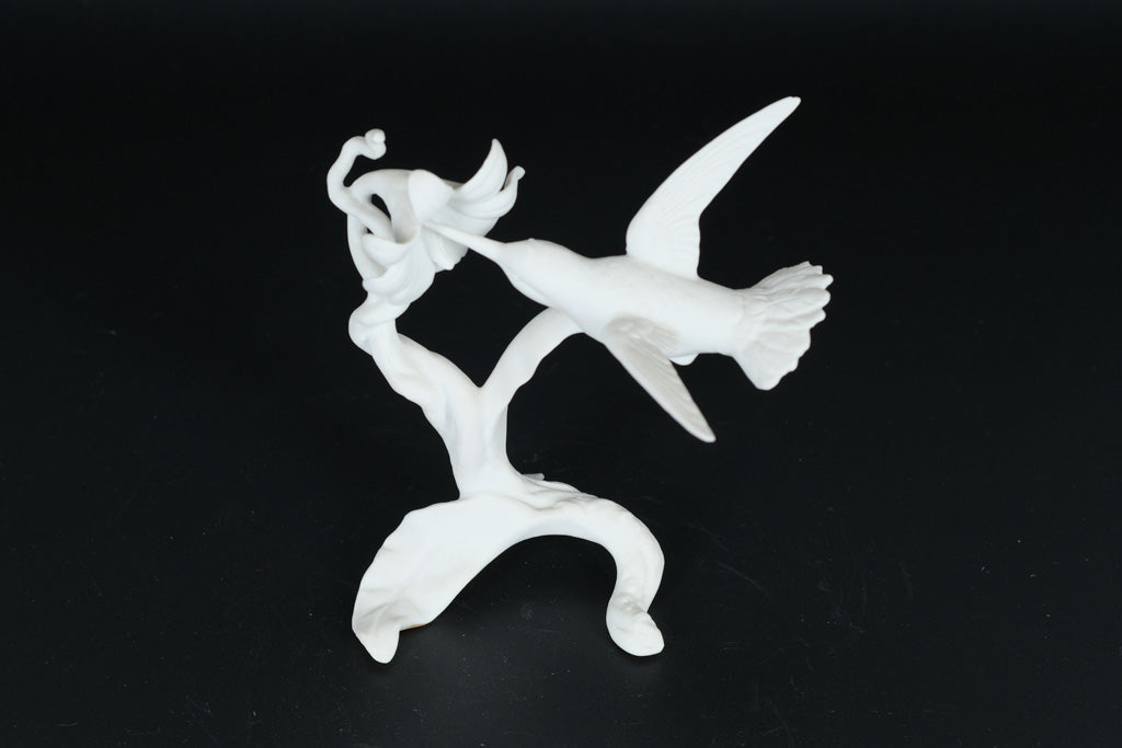 Rare Kaiser Bisque Porcelain Hummingbird Figurine – Signed Boehmann, West Germany