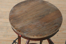Load image into Gallery viewer, Industrial Reclaimed Wood Adjustable Pub Table and Stool Set ARHAUS Round Metal Base
