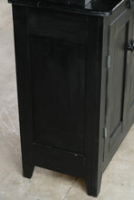 Load image into Gallery viewer, Black Painted Wood Buffet Cabinet and Open Hutch
