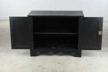 Load image into Gallery viewer, Black Painted Wood Two Door Cabinet Console Storage Cupboard
