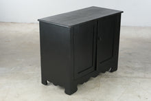 Load image into Gallery viewer, Black Painted Wood Two Door Cabinet Console Storage Cupboard
