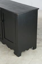Load image into Gallery viewer, Black Painted Wood Two Door Cabinet Console Storage Cupboard
