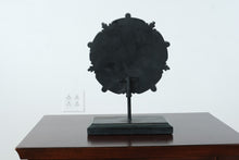 Load image into Gallery viewer, Decorative Black Metal Architectural Medallion Sculpture Table Accent
