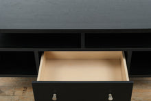 Load image into Gallery viewer, Black Media &amp; Entertainment Cabinet with Drawer Storage
