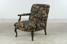 Load image into Gallery viewer, Traditional Floral Upholstered Accent Armchair with Carved Wood Frame
