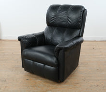 Load image into Gallery viewer, La-Z-Boy Black Leather Rocker Recliner Chair with Manual Lever
