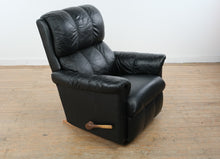 Load image into Gallery viewer, La-Z-Boy Black Leather Rocker Recliner Chair with Manual Lever
