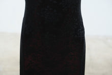 Load image into Gallery viewer, Shoulder By Shill Scott Black Velvet Floral Maxi Slip Dress Size 8
