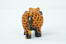 Load image into Gallery viewer, Hand Painted Wooden Carved Elephant - Black
