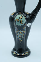 Load image into Gallery viewer, Fenton Art Glass 95th Anniversary Celtic Melon Pitcher – Black Hand-Painted, Limited Edition (2000)
