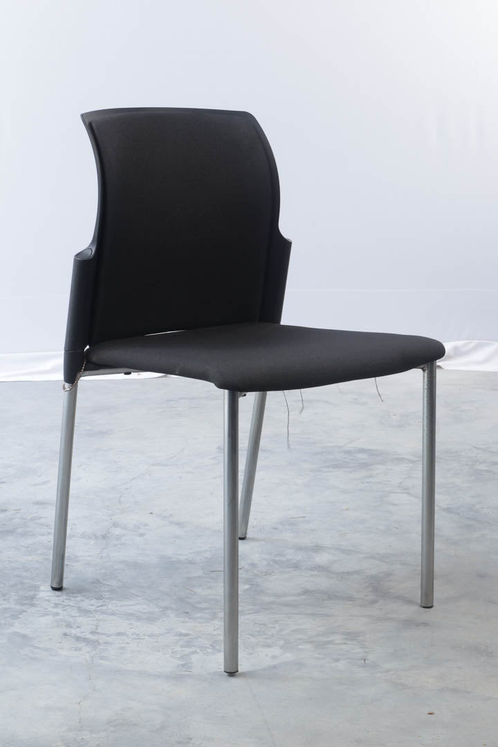 Black Poly Upholstered Chair by Source