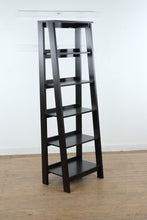 Load image into Gallery viewer, Modern Espresso Ladder Bookcase Shelf Unit
