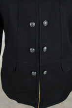 Load image into Gallery viewer, Talbots Black Military Double Breasted Knit Blazer Jacket Size 4
