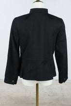 Load image into Gallery viewer, Talbots Black Military Double Breasted Knit Blazer Jacket Size 4
