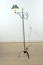 Load image into Gallery viewer, Black Wrought Iron Height Adjustable Toll Floor Lamp
