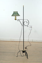 Load image into Gallery viewer, Black Wrought Iron Height Adjustable Toll Floor Lamp
